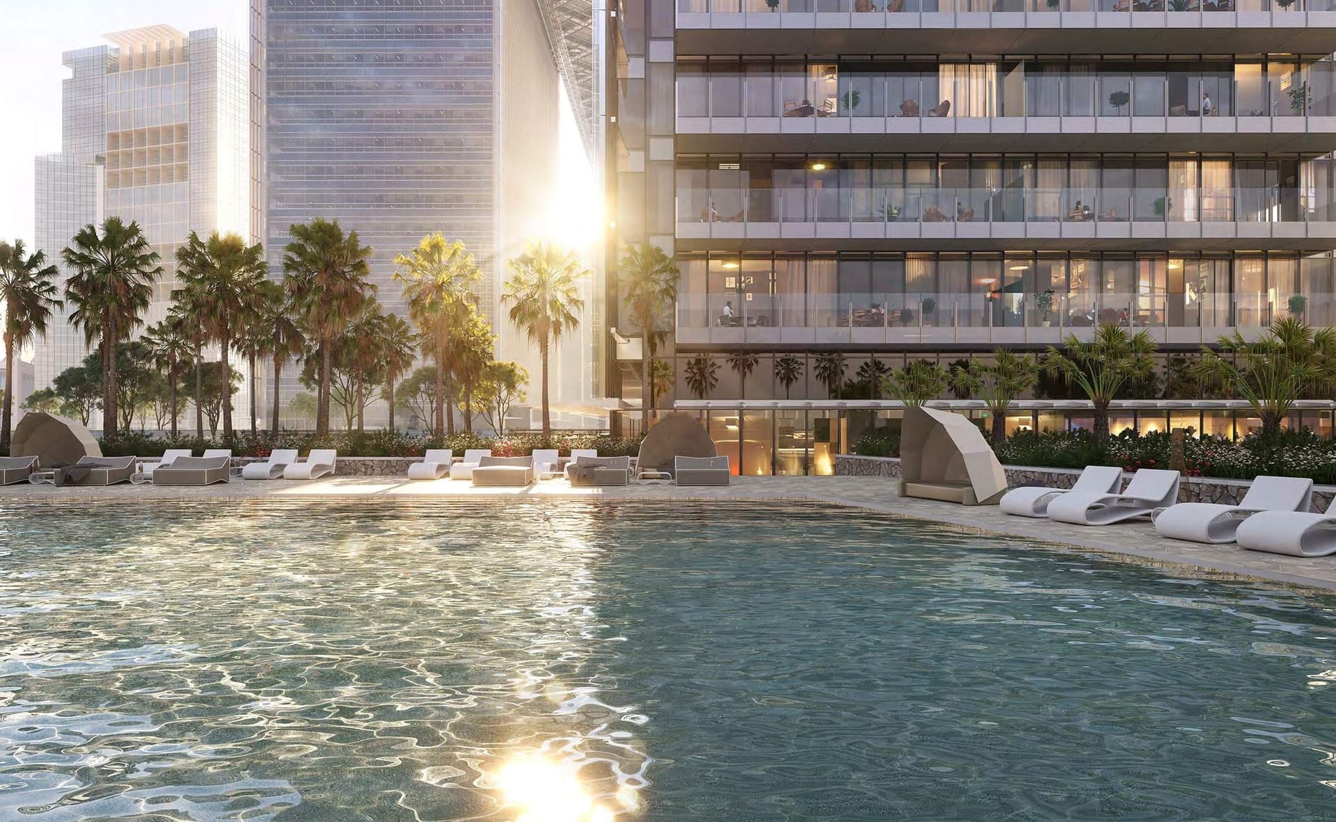 One Za’abeel Residences amenity Beach Type Swimming Pool in Zabeel 1&2, Dubai, by Ithra Dubai