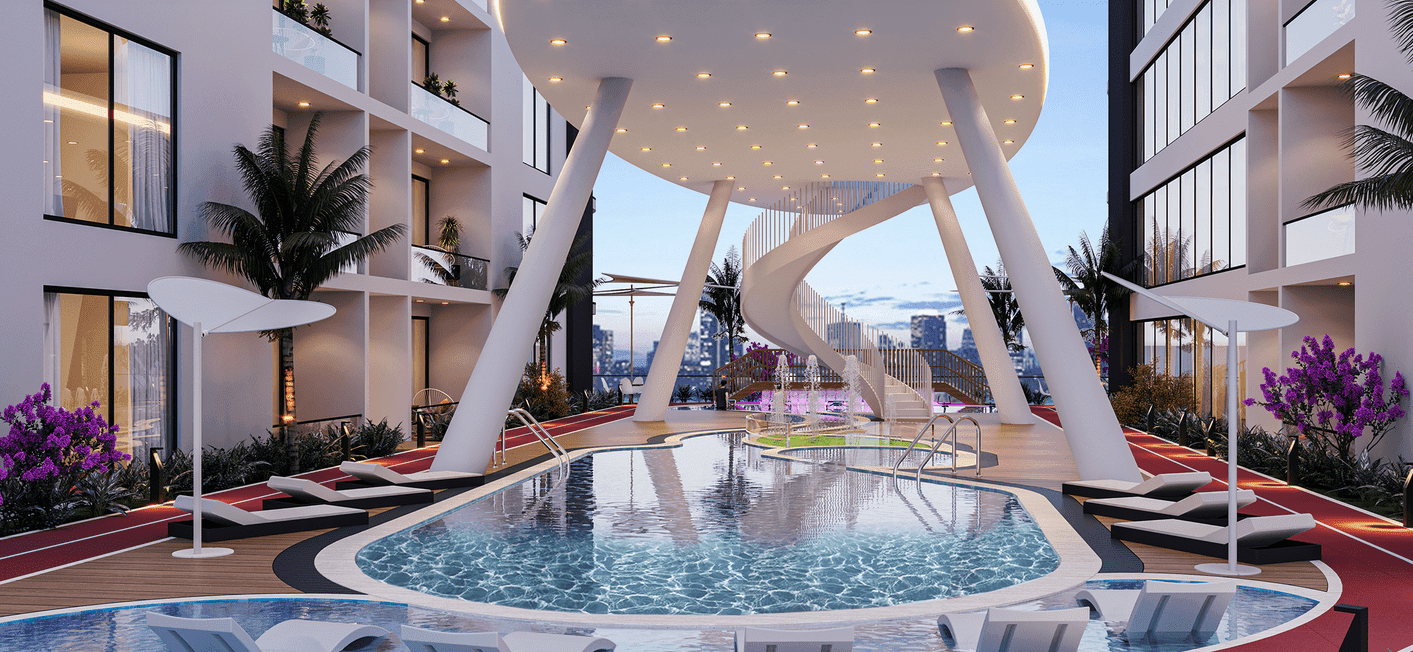 Opalz amenity Swimming Pool in Dubai Science Park, Dubai, by Danube