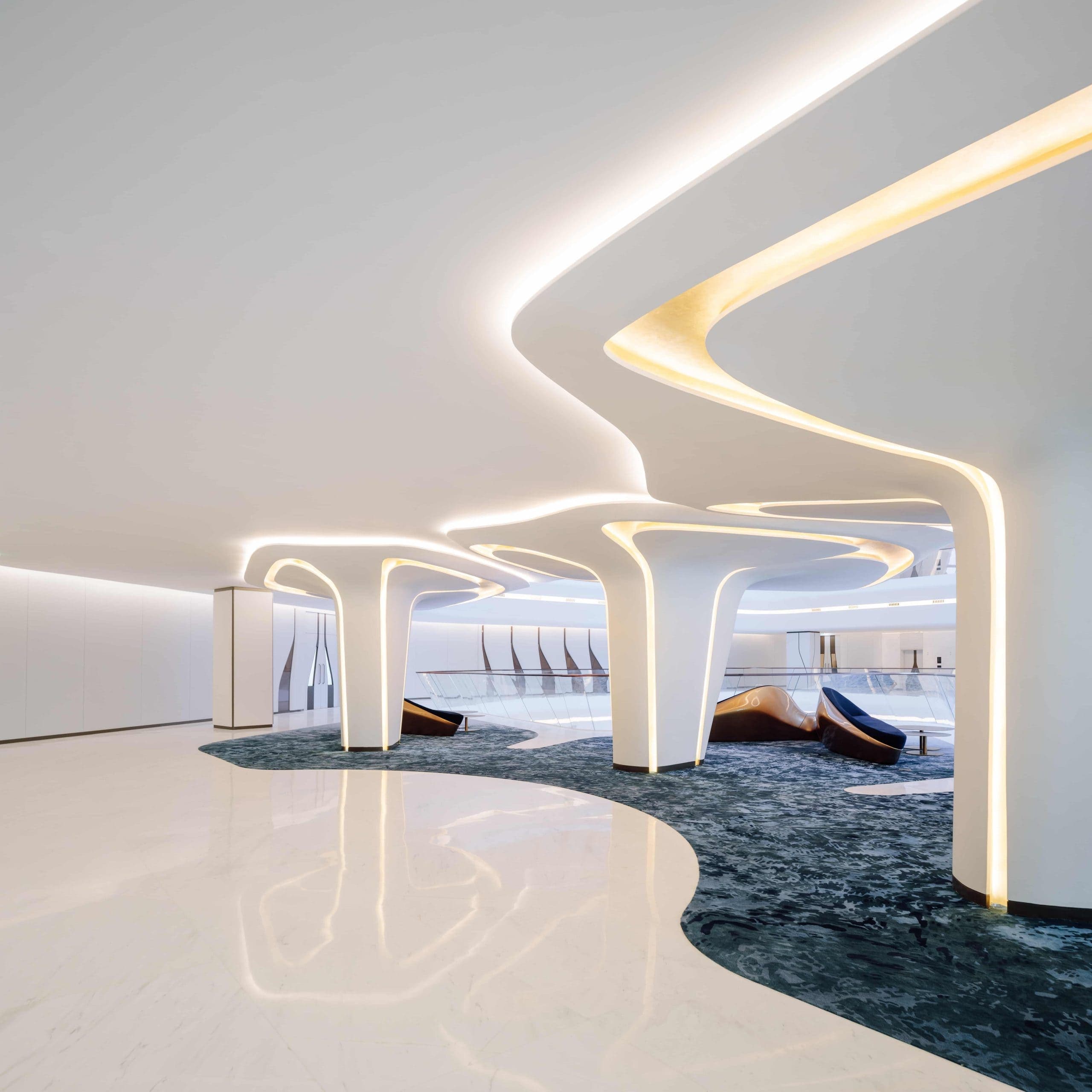Opus By Zaha Hadid amenity Lobby And Lounge For Residences As Well As Hotel - Business Bay, Dubai - by Omniyat