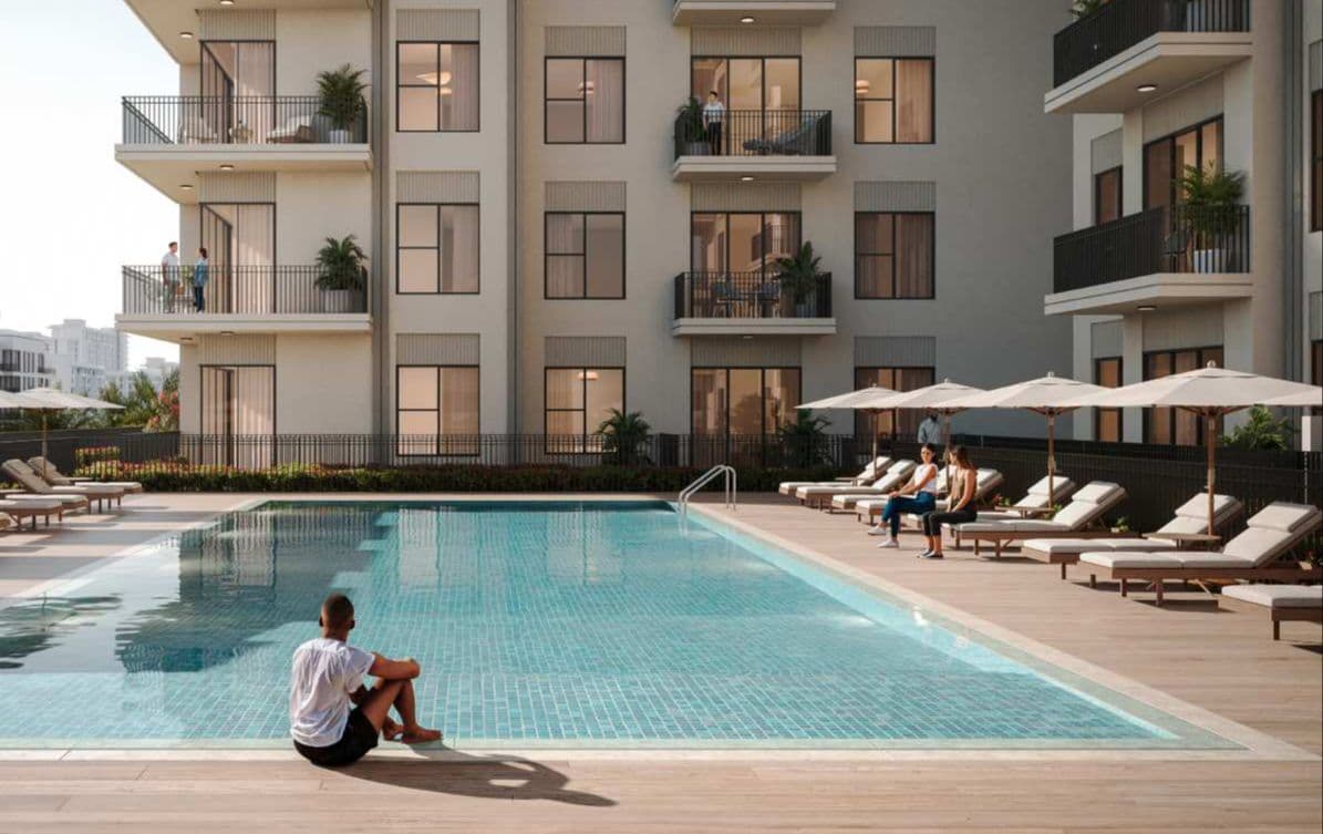 Ora Residences amenity Swimming Pool - Town Square, Dubai - by Nshama Group