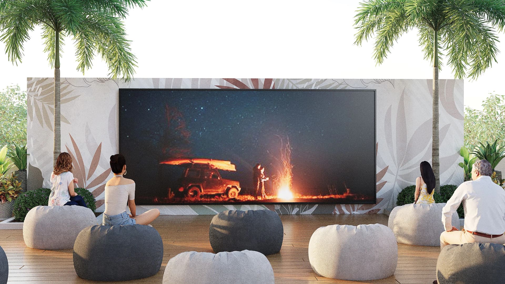 Orchid Towers Phase 1 amenity Outdoor Cinema in Ragayeb, Ajman, by Tiger Group