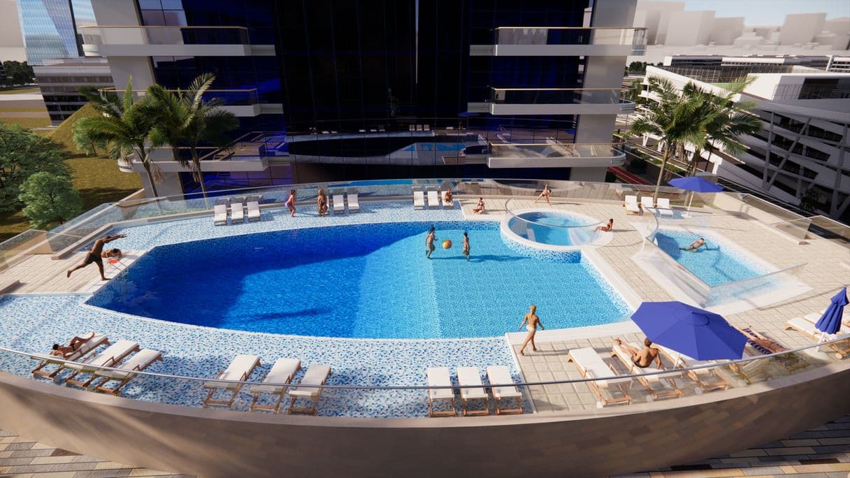 Orra The Embankment amenity Infinity Pool & Jacuzzi in JLT (Jumeirah Lake Towers), Dubai, by Orra Developers