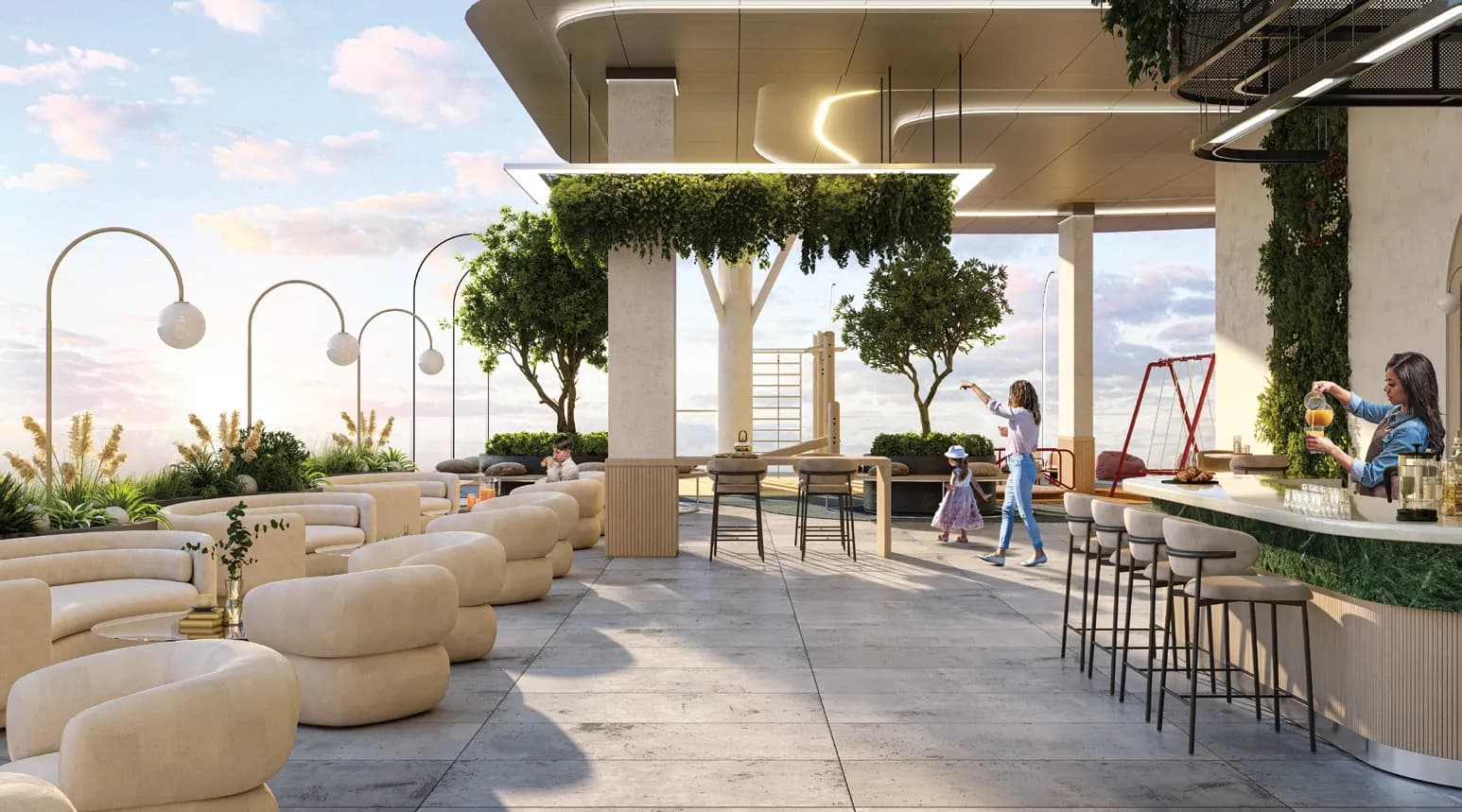 Orvessa Residences amenity Sitting Area - Al Furjan, Dubai - by BNW Developments