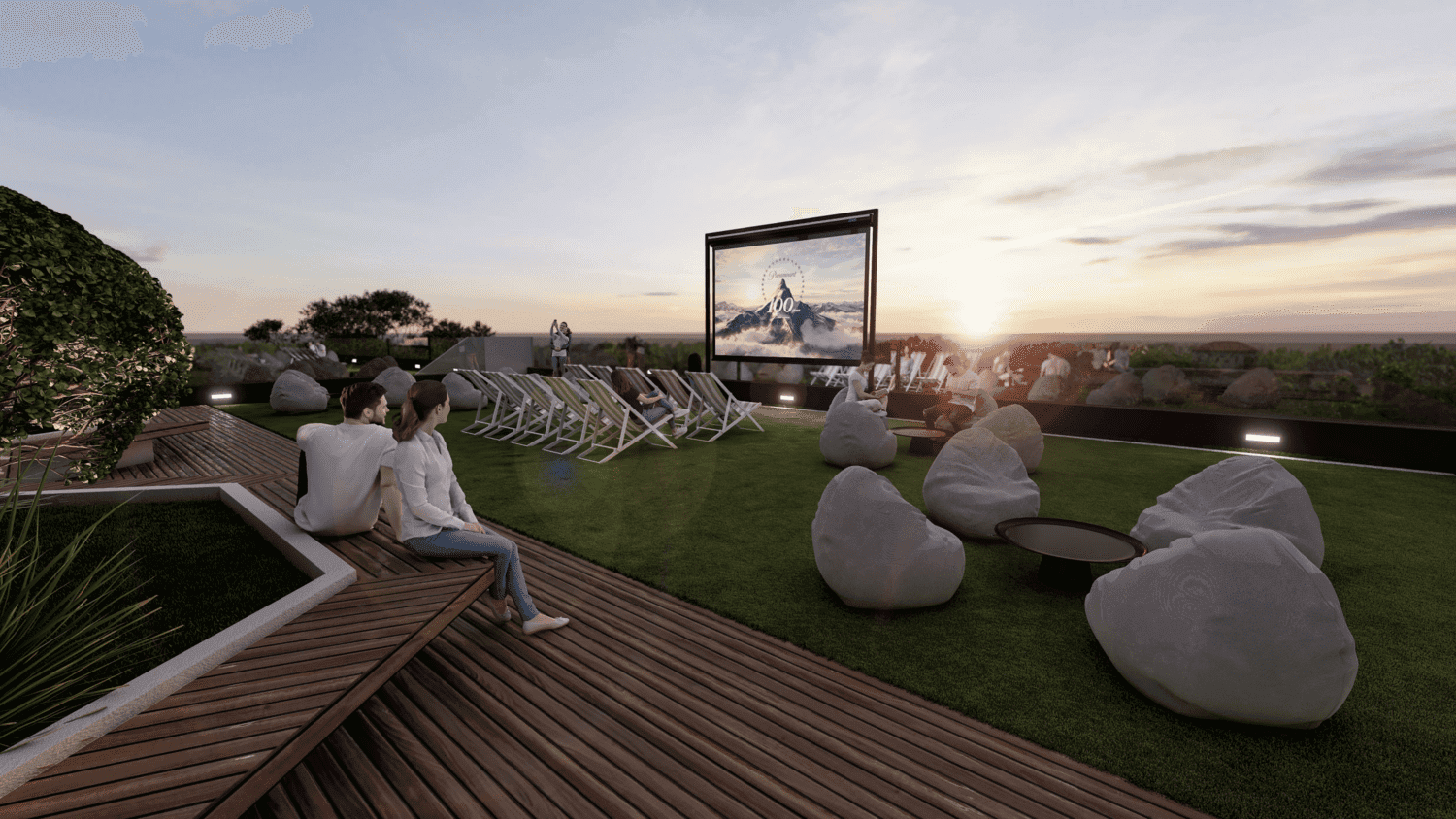 Oud Residences amenity Outdoor Cinema - Maryam Island, Dubai - by Eagle Hills