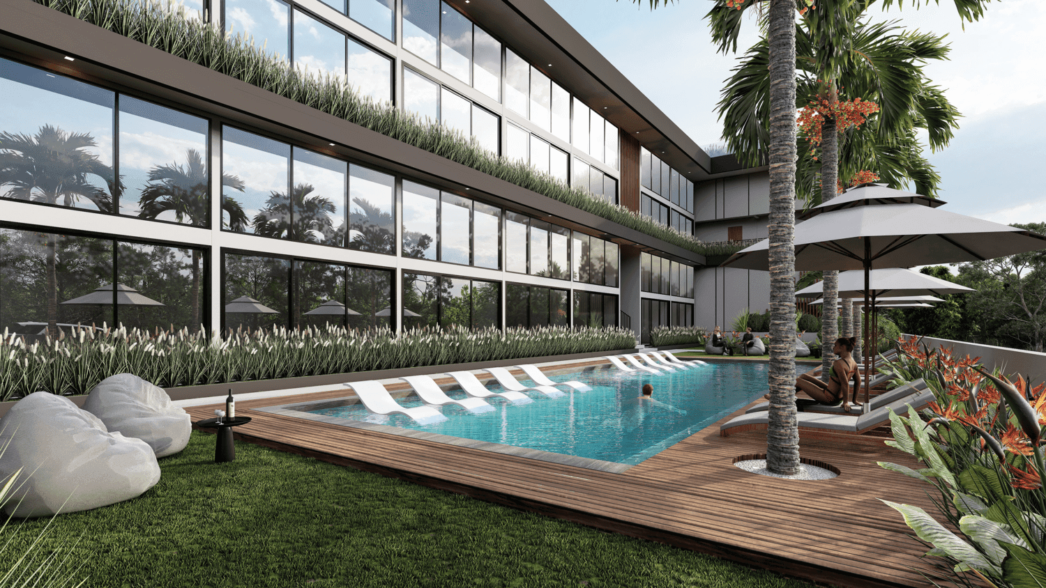 Oud Residences amenity Swimming Pool - Maryam Island, Dubai - by Eagle Hills