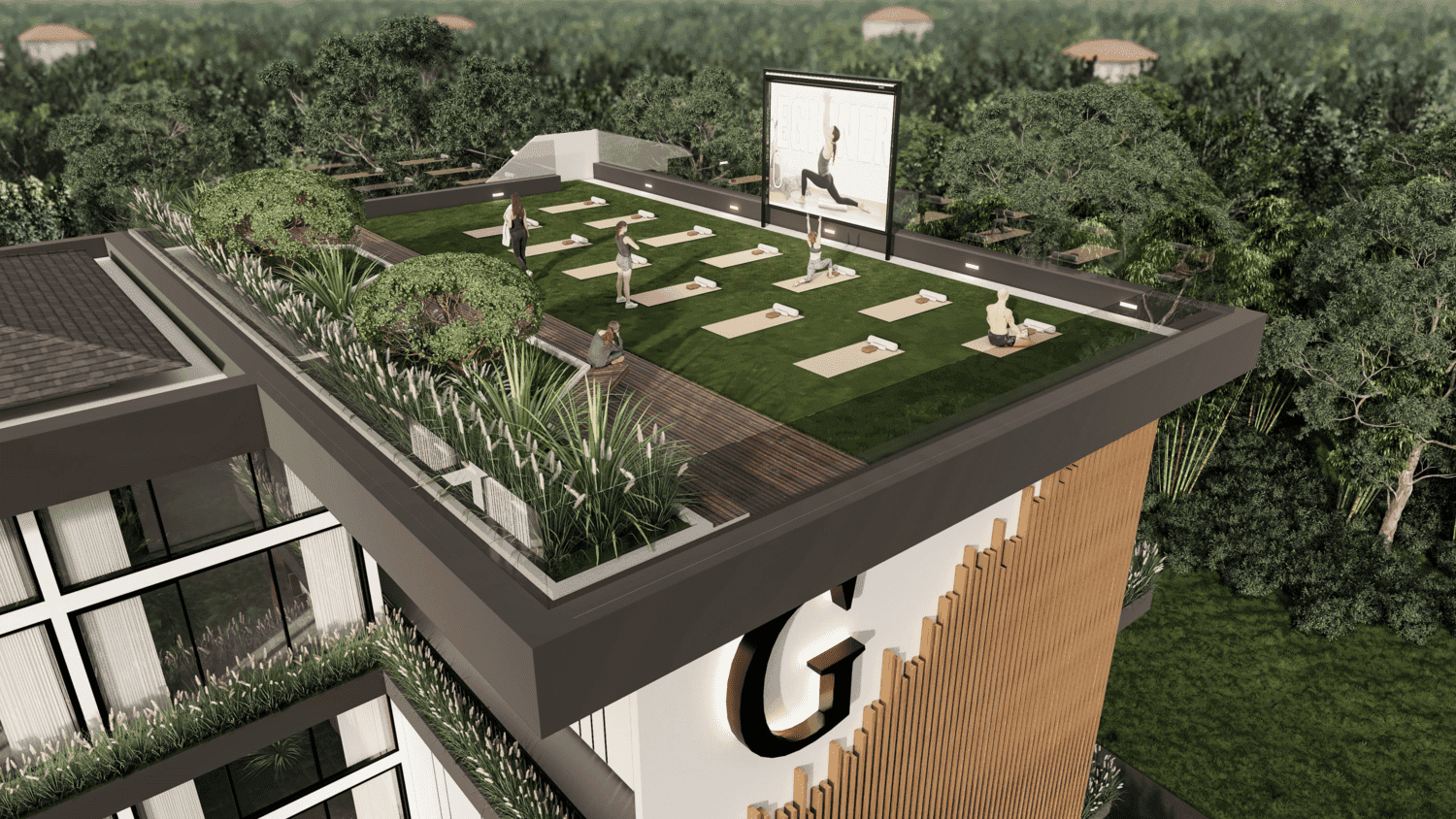 Oud Residences amenity Yoga Area - Maryam Island, Dubai - by Eagle Hills