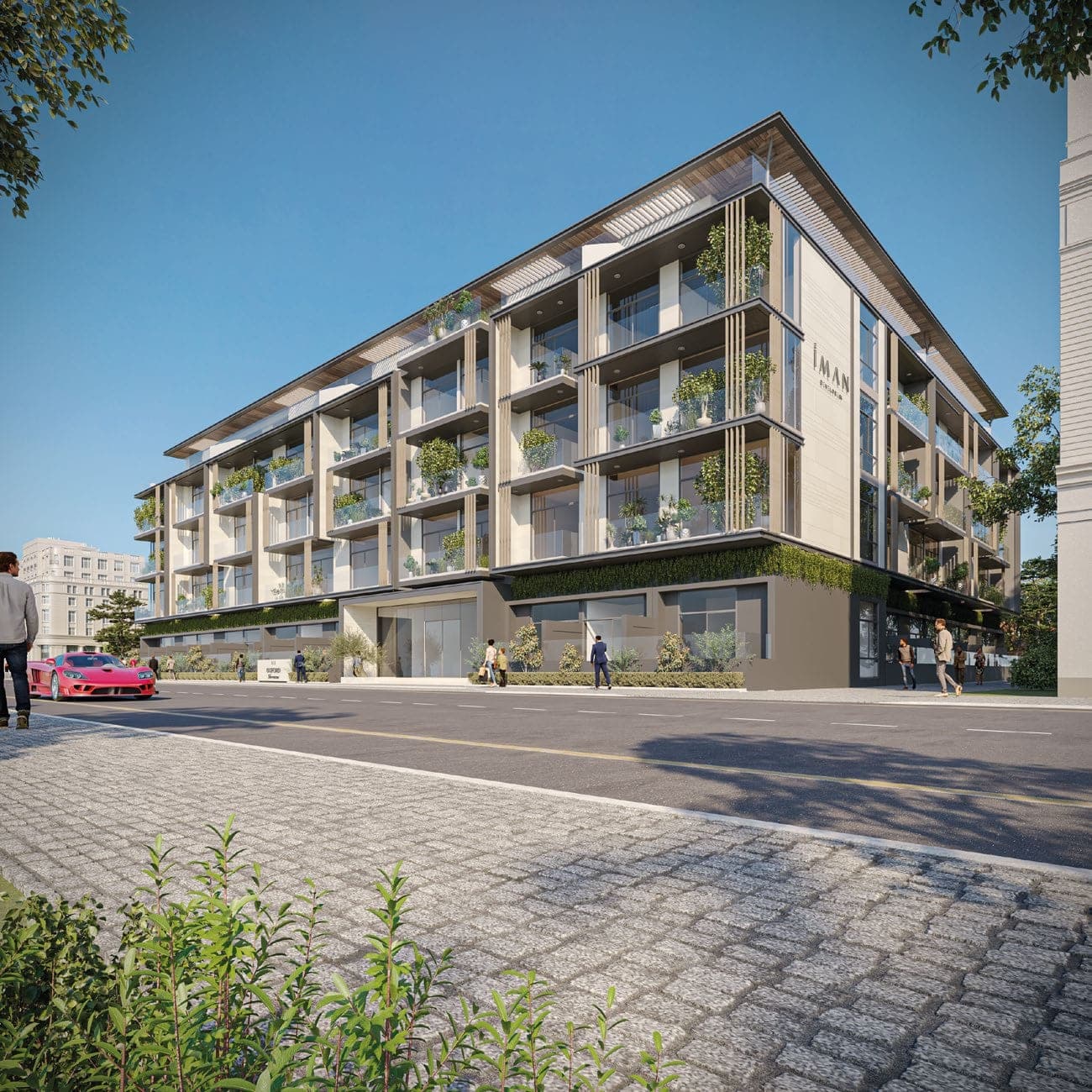 Oxford Terraces 2 exterior view - JVC (Jumeirah Village Circle), Dubai - by Iman Developers