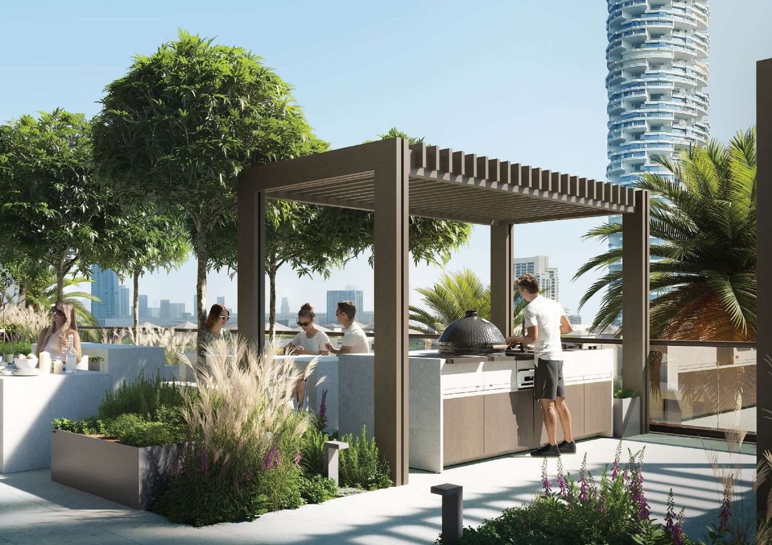 Ozone 1 amenity Bbq Area - JVC (Jumeirah Village Circle), Dubai - by Object 1