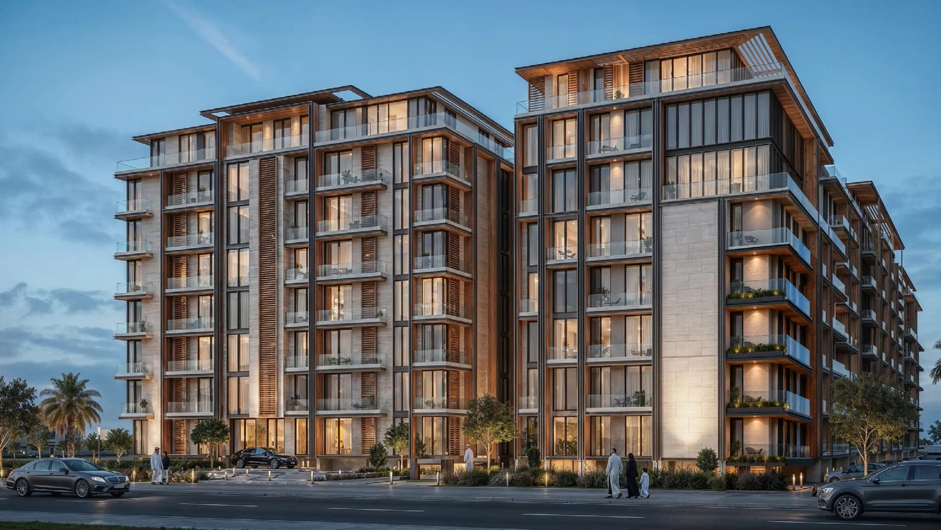 Padel Living exterior view in Al-Nahdah, by Dar Global