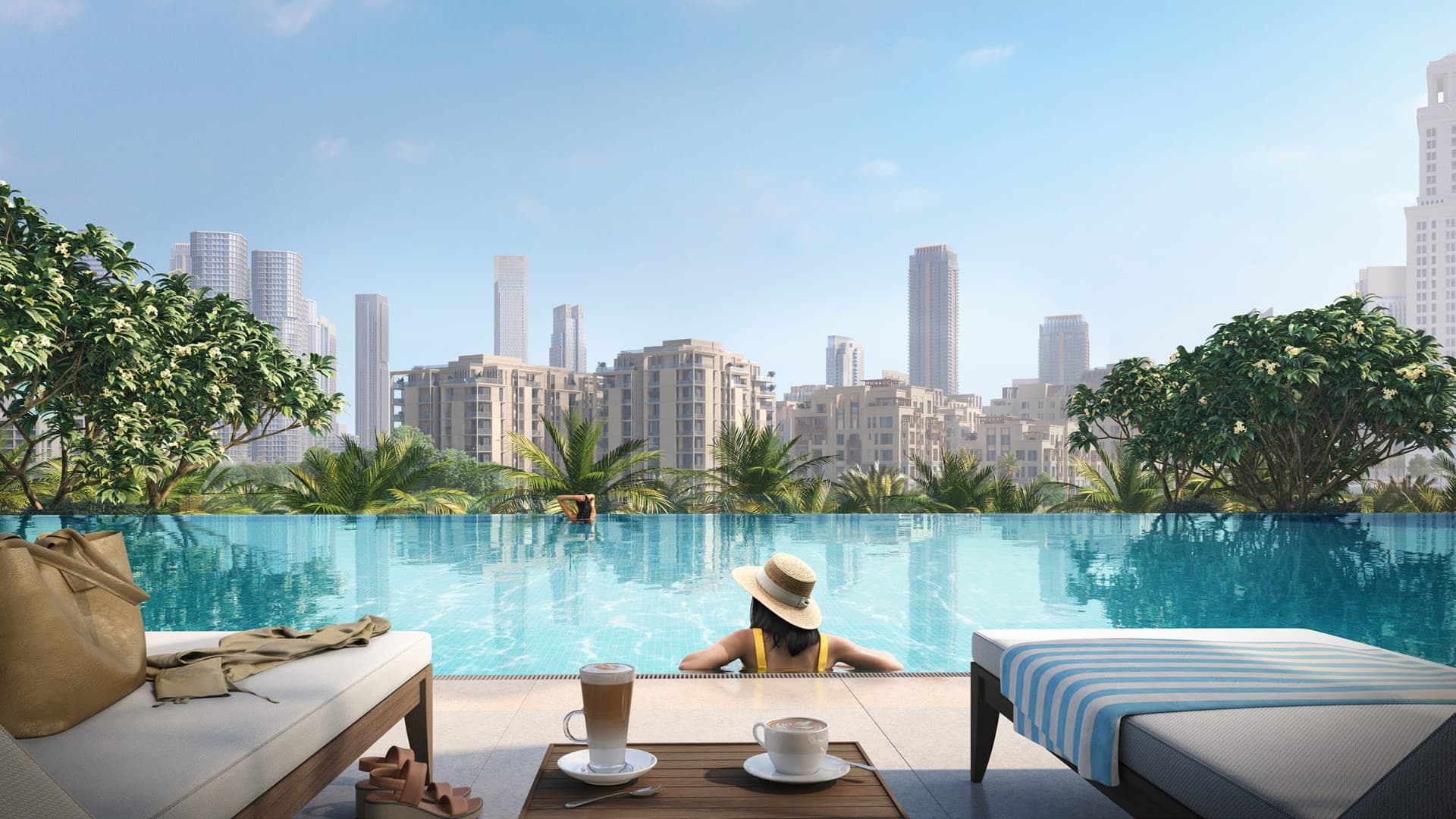 Palace Residences North amenity Infinity-Edge Pool in Dubai Creek Harbour, Dubai, by Emaar