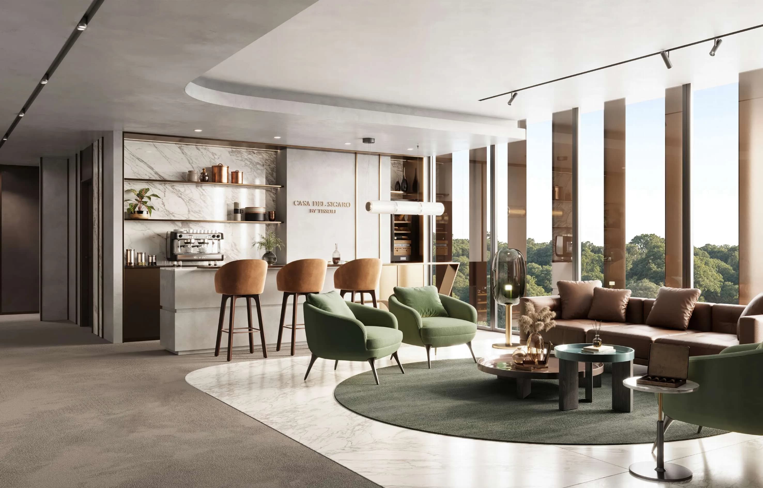 Palazzo Tissoli amenity Cigar Lounge - Al Marjan Island, Dubai - by Tissoli