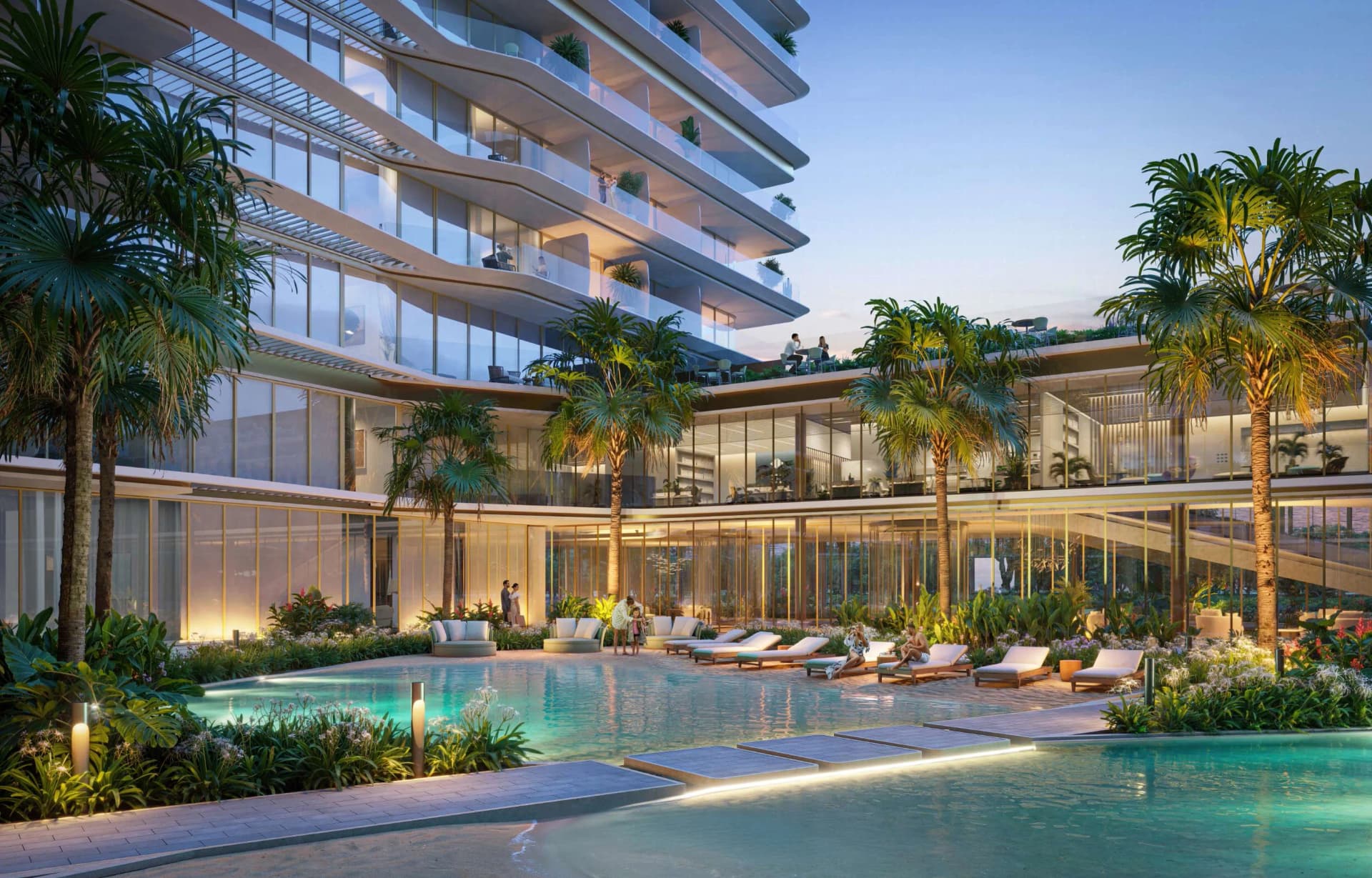 Palazzo Tissoli amenity Grand Lagoon Pool in Al Marjan Island, Ras Al Khaimah