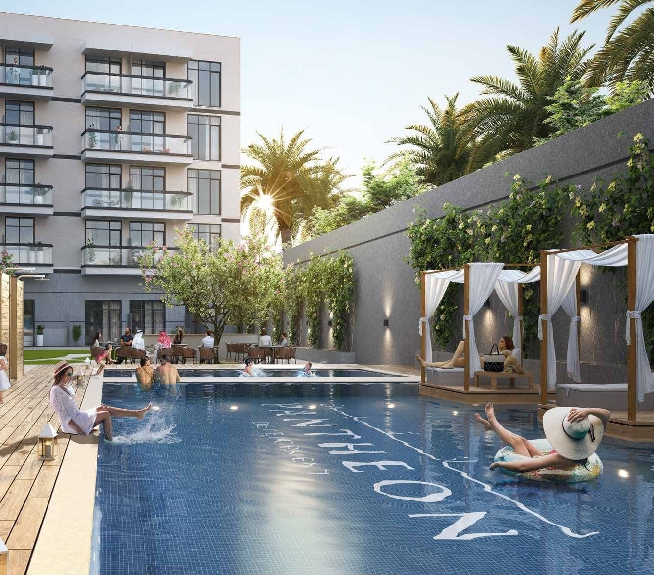 Pantheon Elysee II amenity Large Swimming Pool in JVC (Jumeirah Village Circle), Dubai
