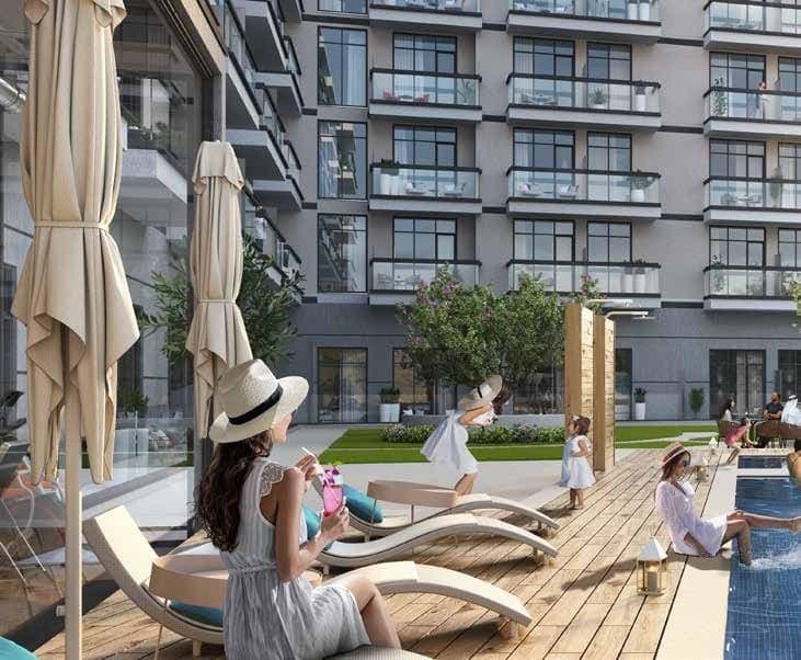 Pantheon Elysee II amenity Pool Deck - JVC (Jumeirah Village Circle), Dubai - by Pantheon