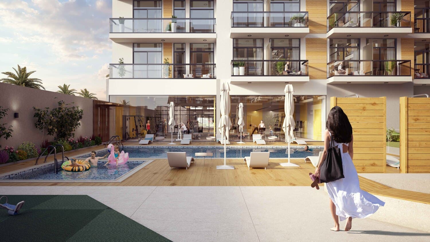 Pantheon Elysee III amenity Children’S Swimming Pool - JVC (Jumeirah Village Circle), Dubai - by Pantheon