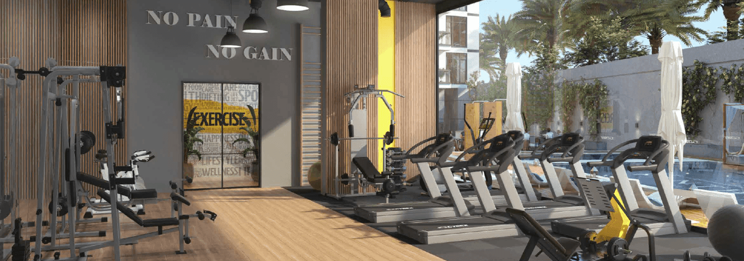 Pantheon Elysee III amenity Gym - JVC (Jumeirah Village Circle), Dubai - by Pantheon