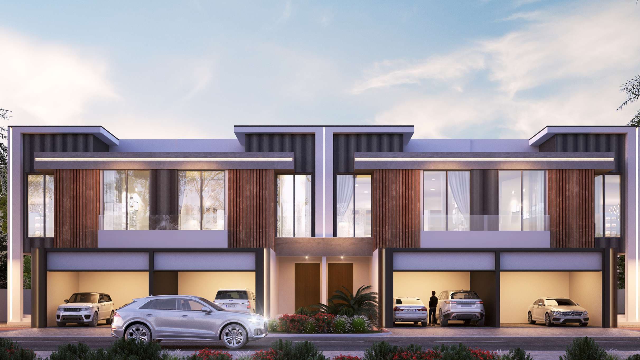 Paradise Hills exterior view - Damac Lagoons, Dubai - by Gulf Land Property Developers