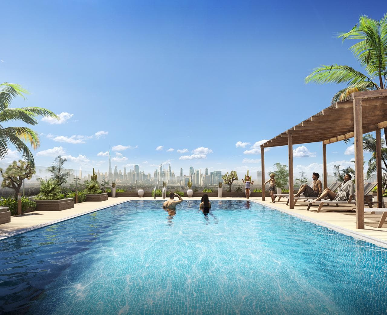 Park Avenue 3 amenity Adult Pool - Meydan (Nad Al Sheba 1), Dubai - by Azizi