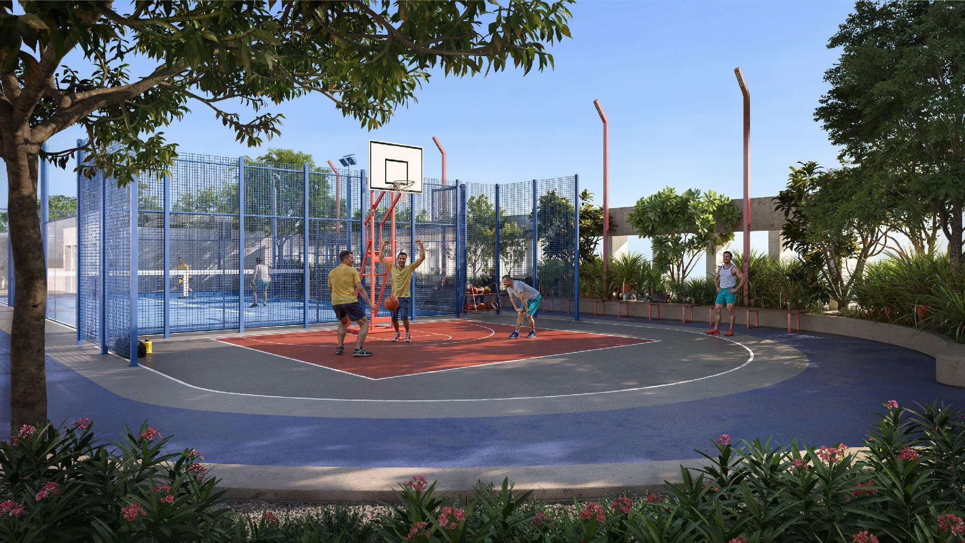 Park Five amenity Basketball Hoop - Dubai Production City, Dubai - by Deyaar