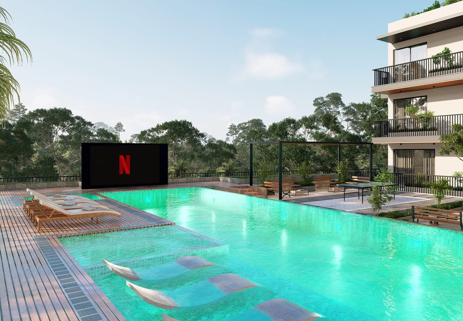 Park Lane 2 by Heilbronn amenity Outdoor Cinema - JVC (Jumeirah Village Circle), Dubai - by Heilbronn Properties