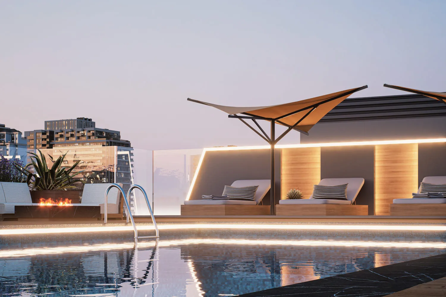 Park Residency amenity Poolside Lounge Deck - Dubai International City, Dubai - by Park Group