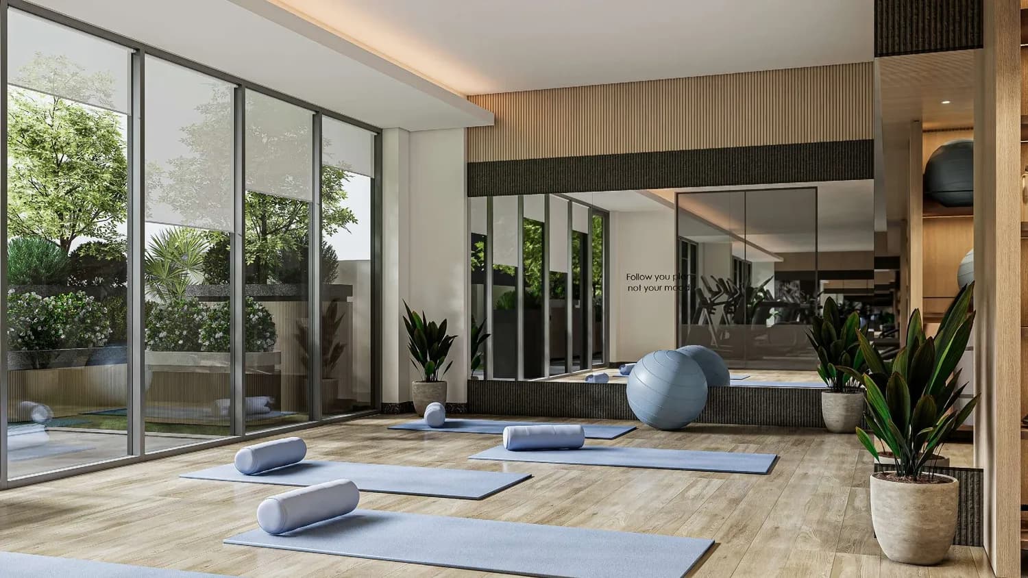 Parkgreen Residences amenity Fitness Studio - Wadi Al Safa 2, Dubai - by Alishaan Developments