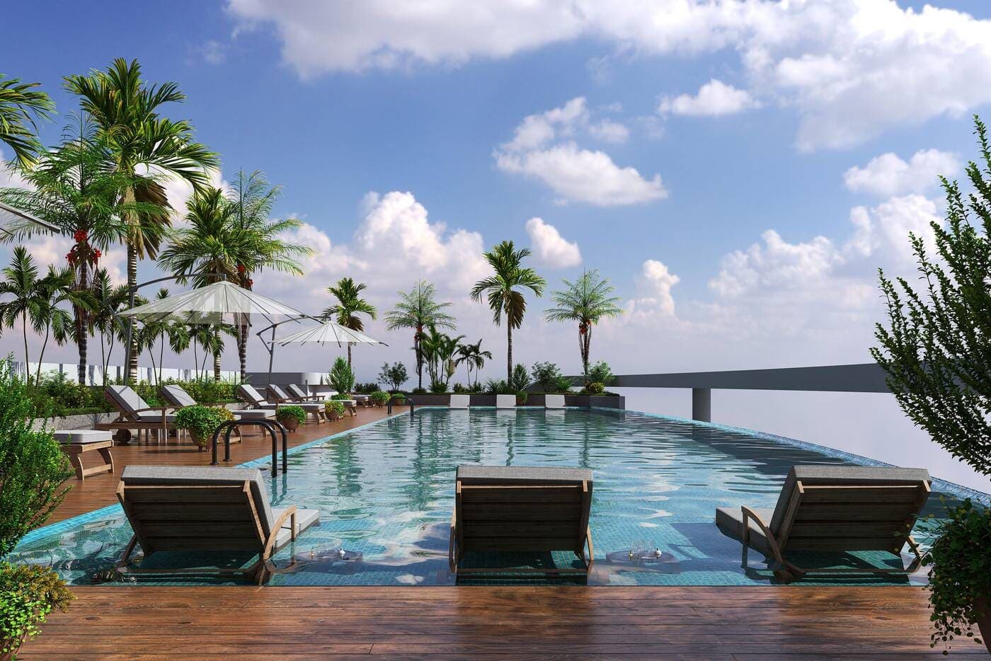 Parkside Boulevard amenity Beach Pool - Arjan, Dubai - by Tabeer Real Estate Development LLC