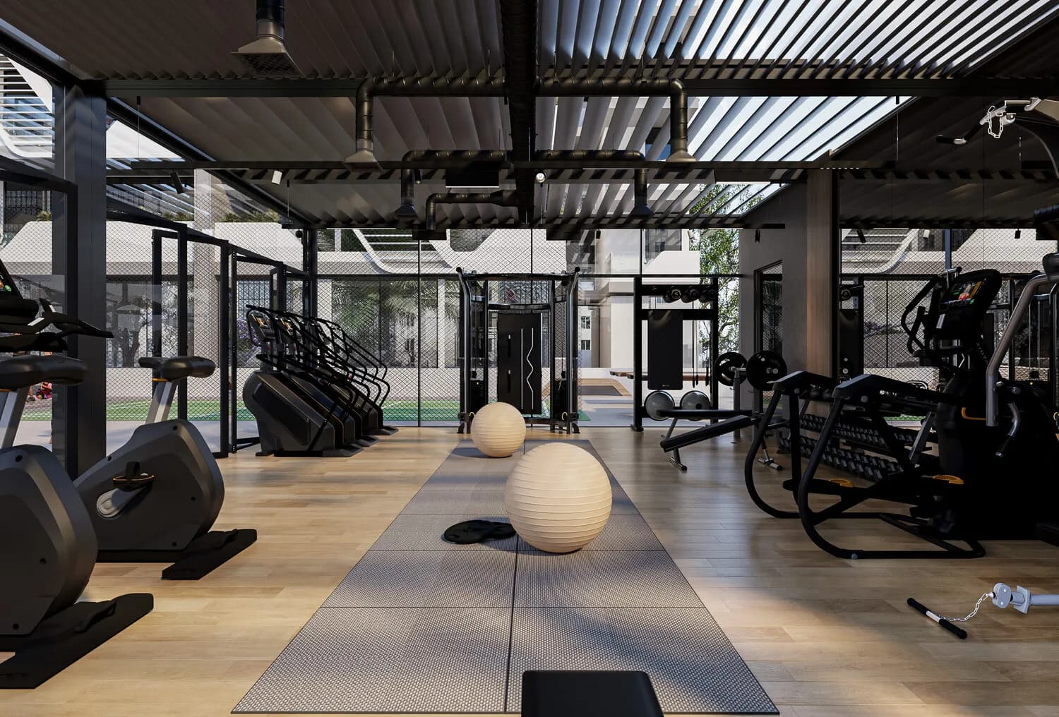 Peace Avenue amenity Gym in Jebel Ali Freezone Extension, Dubai, by Peace Homes Development