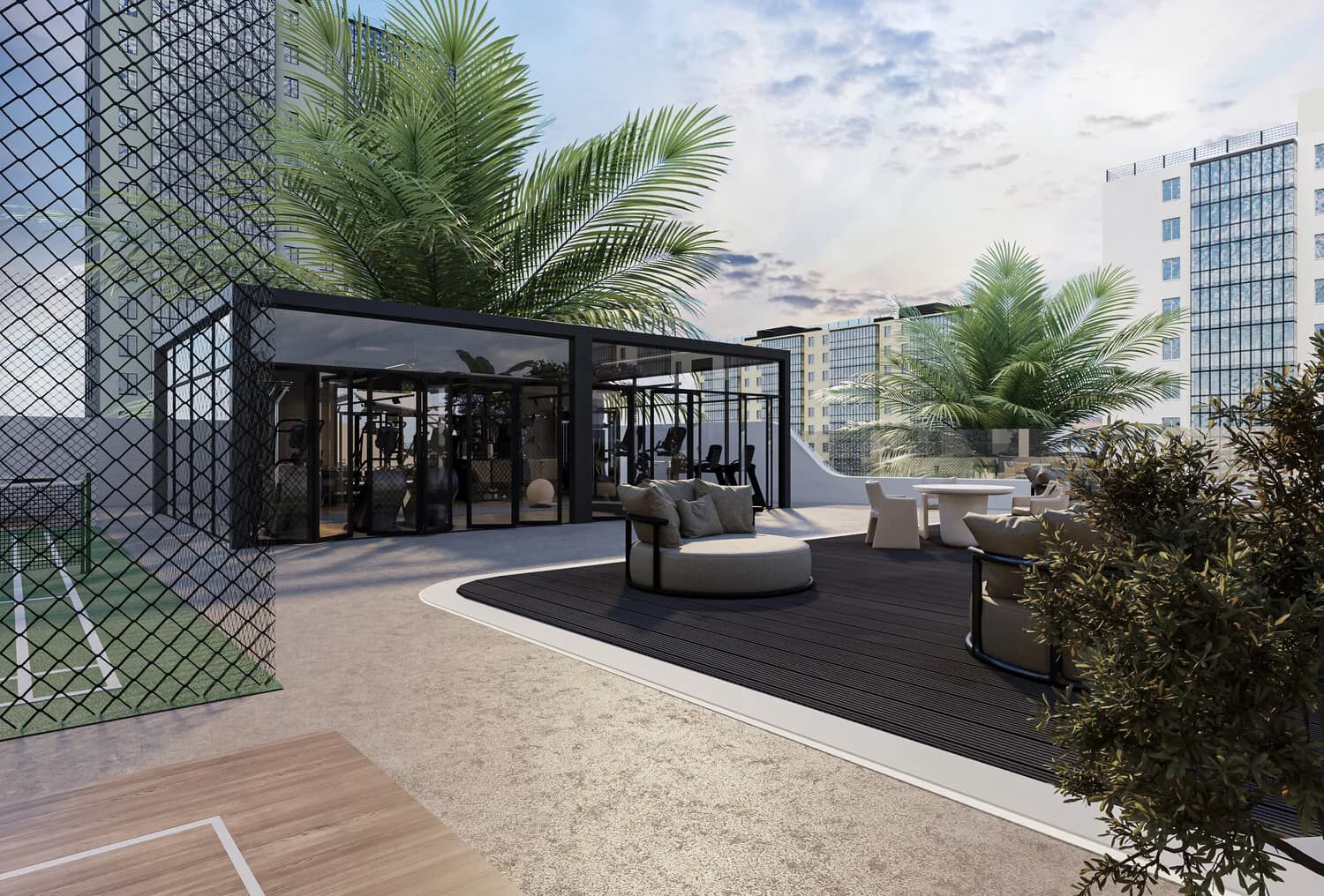Peace Avenue amenity Outdoor Lounge Beds - Jebel Ali Freezone Extension, Dubai - by Peace Homes Development