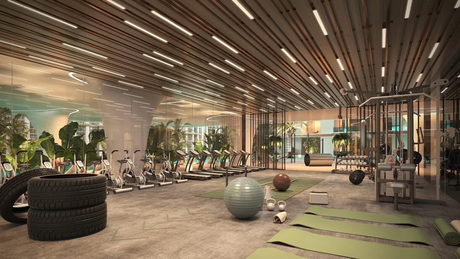 Peace Lagoons 2 amenity Indoor Gym - Dubailand Residence Complex, Dubai - by Peace Homes Development