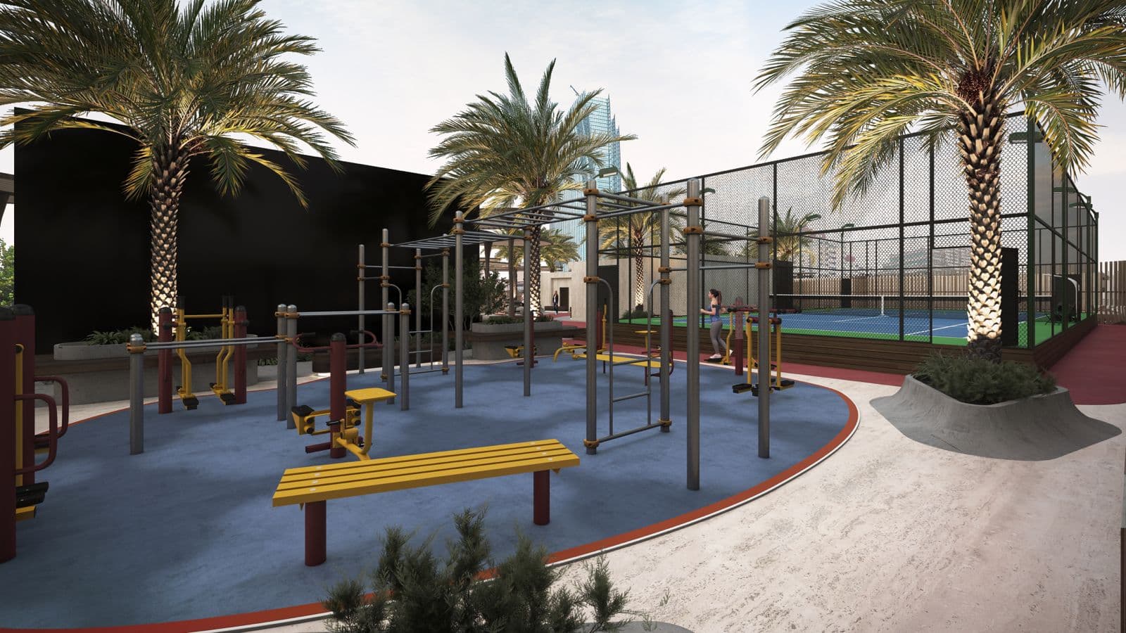 Peace Lagoons 2 amenity Outdoor Gym - Dubailand Residence Complex, Dubai - by Peace Homes Development