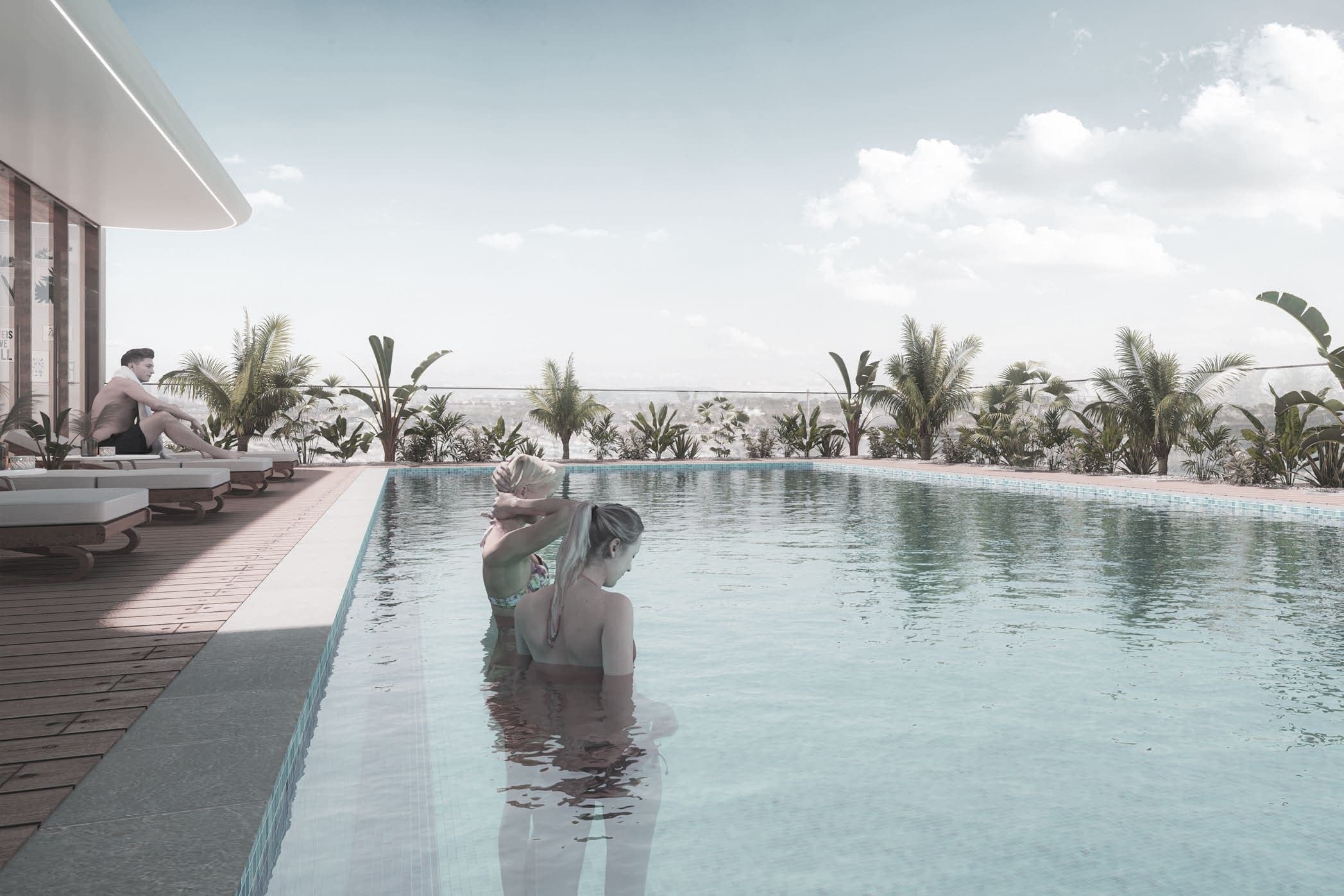 Pearl House amenity Rooftop Pool - JVC (Jumeirah Village Circle), Dubai - by Imtiaz Development