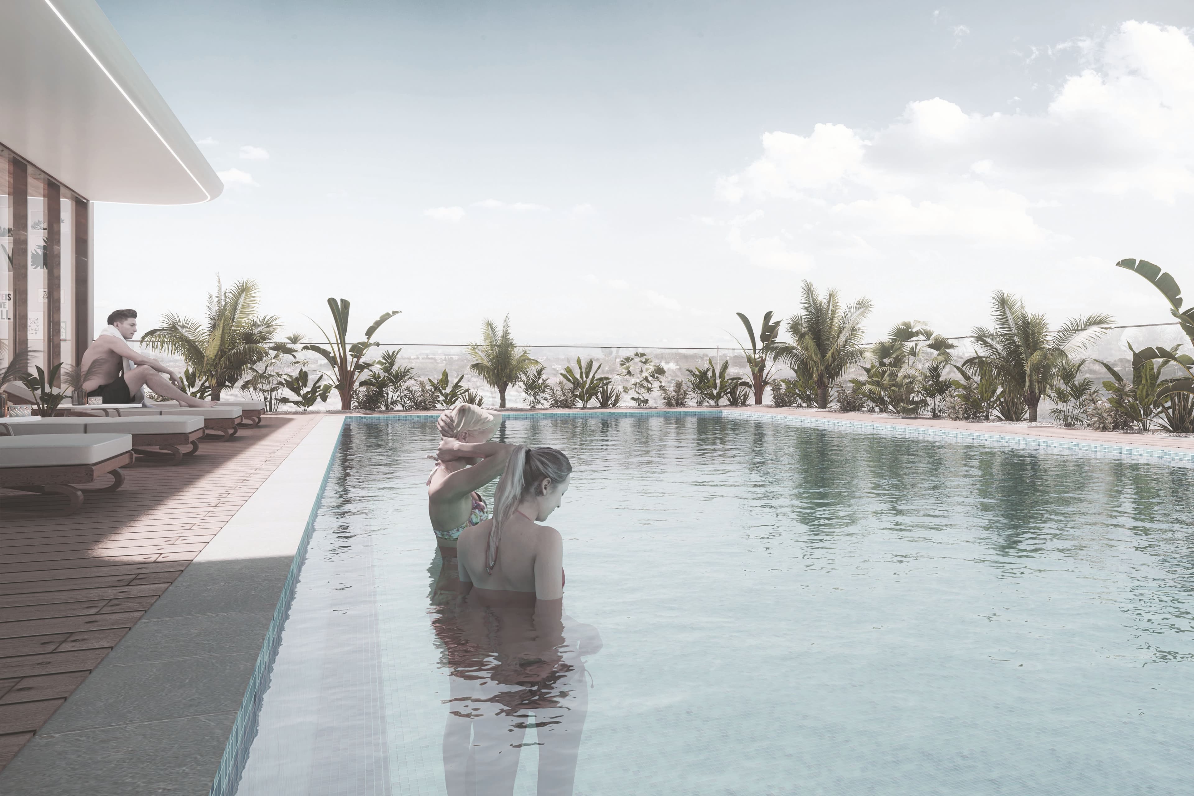 Pearl House II amenity Rooftop Pool - JVC (Jumeirah Village Circle), Dubai - by Imtiaz Development