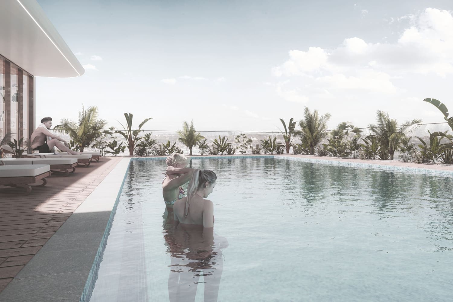 Pearl House III amenity Rooftop Pool - JVC (Jumeirah Village Circle), Dubai - by Imtiaz Development