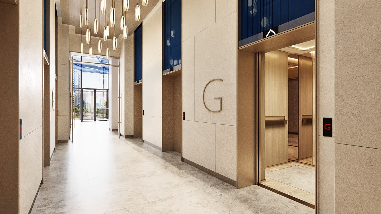 Peninsula Four - The Plaza amenity High-Speed Elevators - Business Bay, Dubai - by Select Group