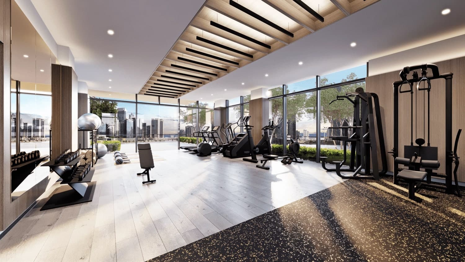 Peninsula Four - The Plaza amenity Gym (Indoor And Outdoor) - Business Bay, Dubai - by Select Group
