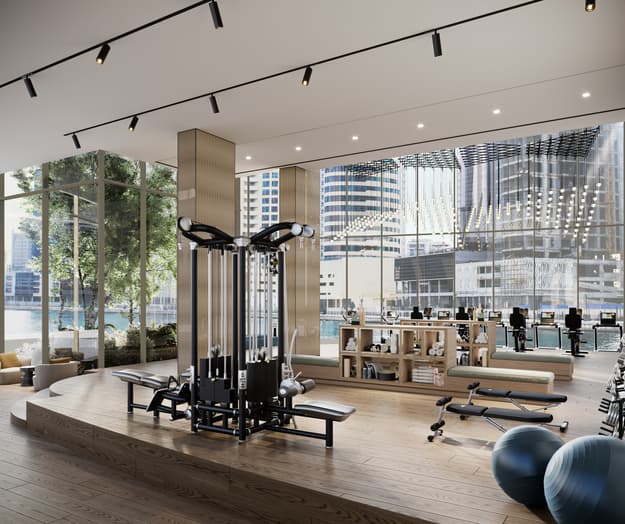 Peninsula Jumeirah living Business Bay amenity Gym - Business Bay, Dubai - by Select Group