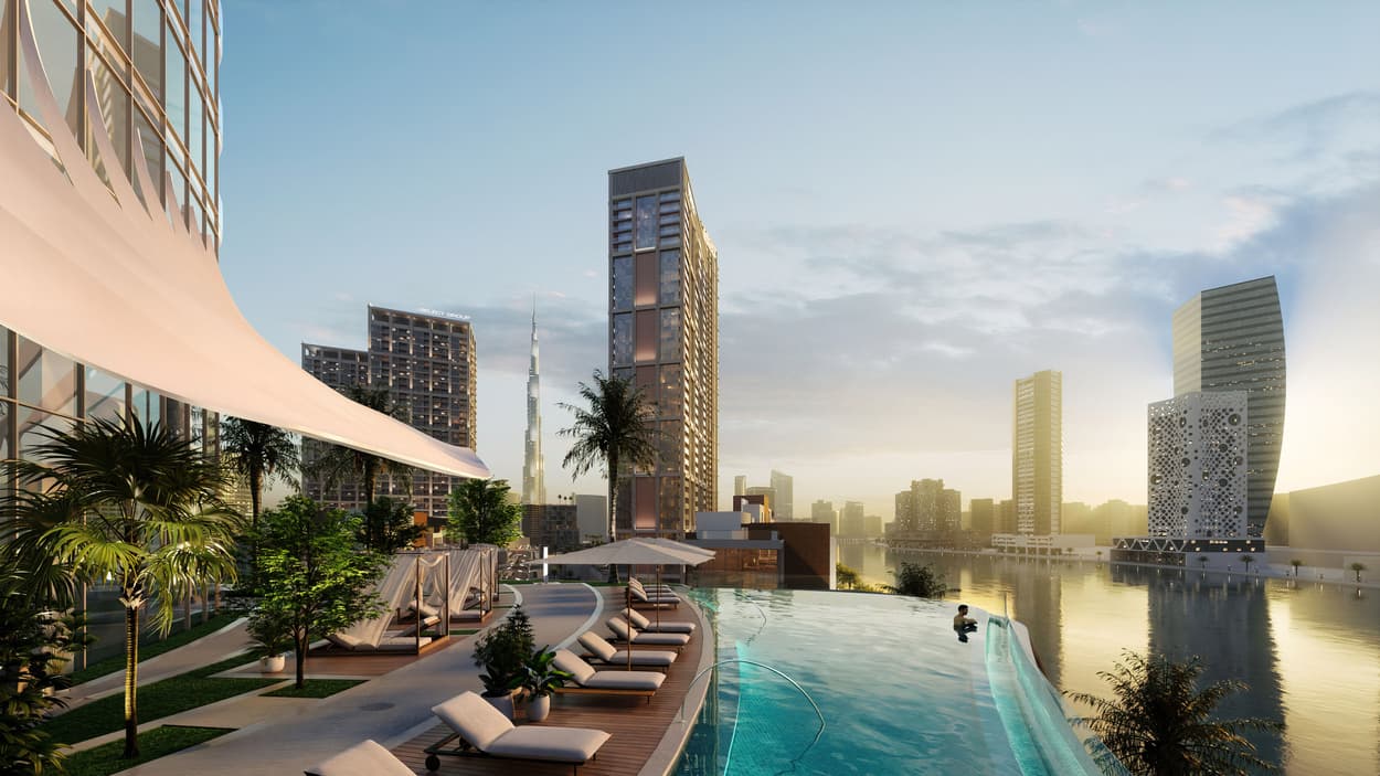 Peninsula Jumeirah living Business Bay amenity Swimming Pool - Business Bay, Dubai - by Select Group