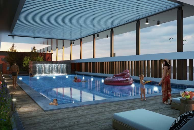 Perla 1 at the Bay amenity Large Kids Swimming Pool - Yas Island, Dubai - by Reportage Properties