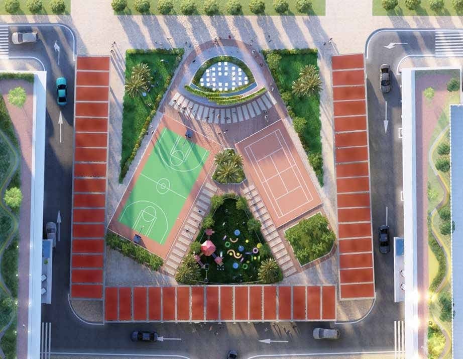 Petalz amenity Premium Tennis & Basketball Court in Dubai International City, Dubai, by Danube