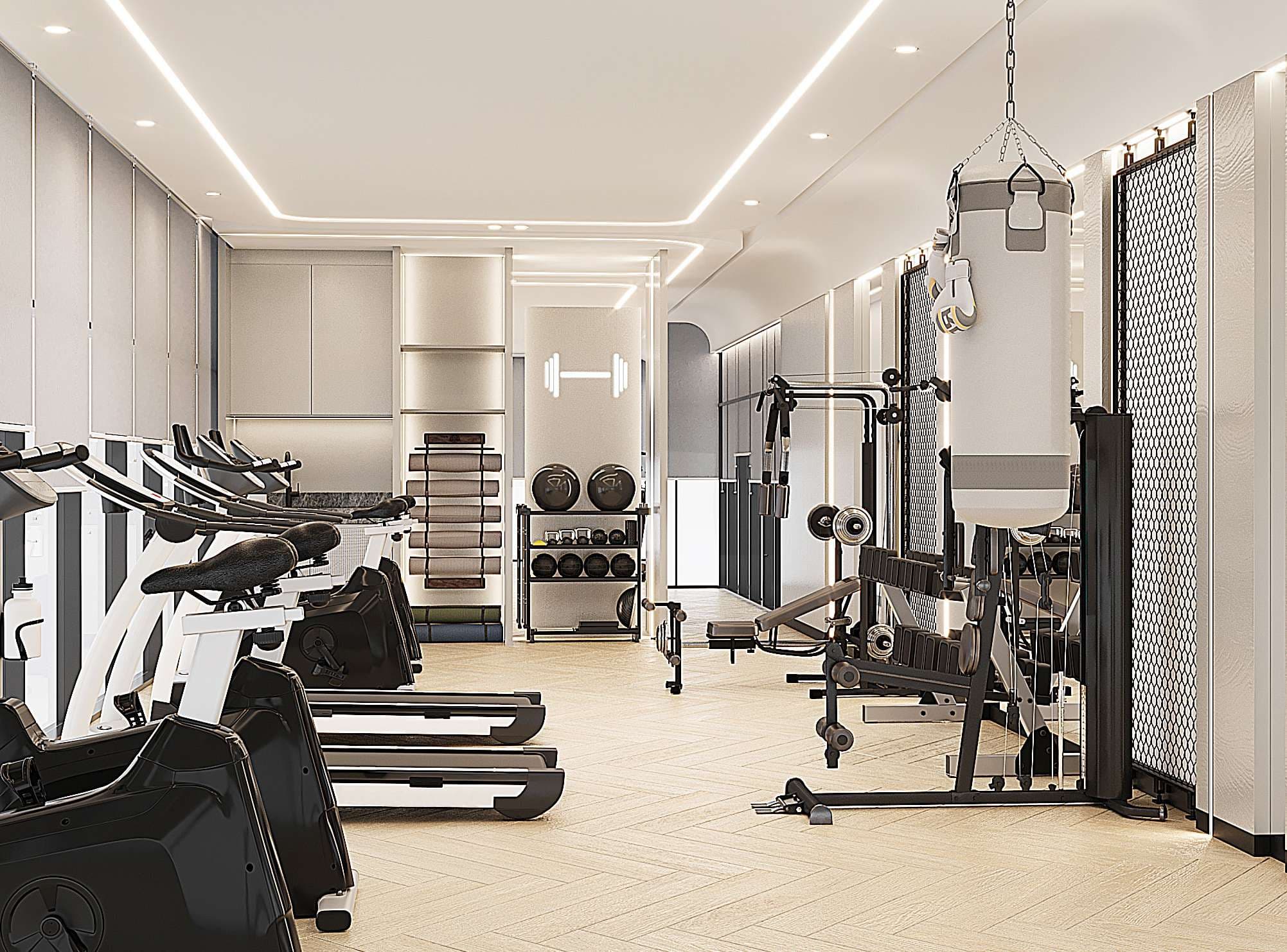 PG Maison amenity Gym - Jebel Ali Village, Dubai - by Pure Gold Living