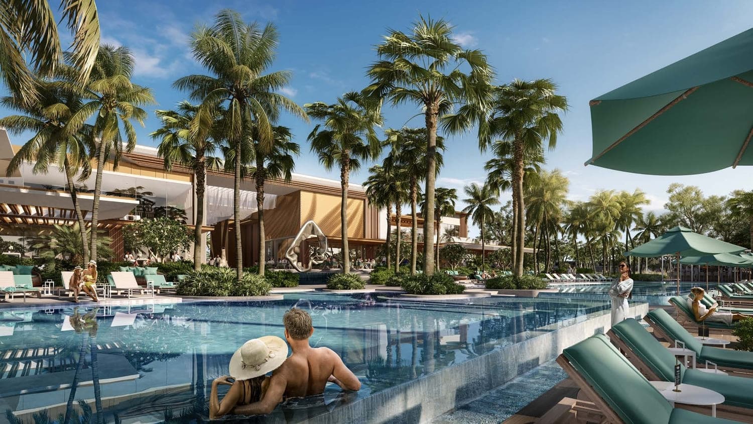Plagette 32 amenity Recreational Pool - Tilal Al Ghaf, Dubai - by Majid Al Futtaim Properties
