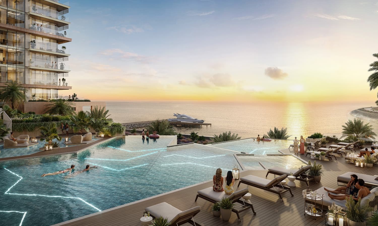 Playa Del Sol amenity Infinity Pool - Al Marjan Island, Dubai - by Ellington