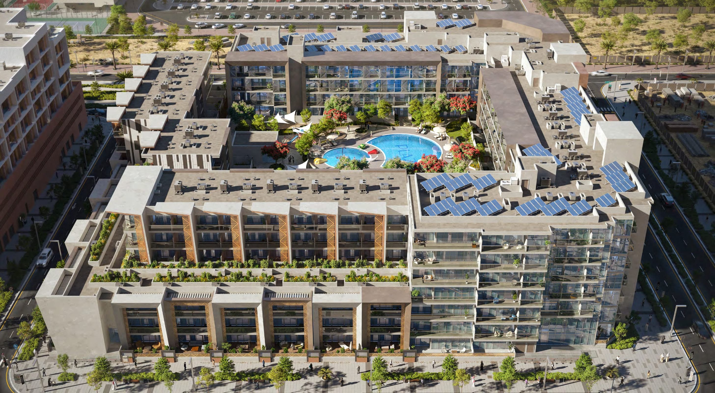 Plaza Reportage exterior view - Masdar City, Dubai - by Reportage Properties