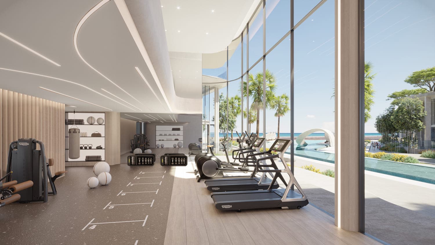 Porto Playa amenity Fitness Studio - Mina Al Arab, Dubai - by Ellington and RAK Properties