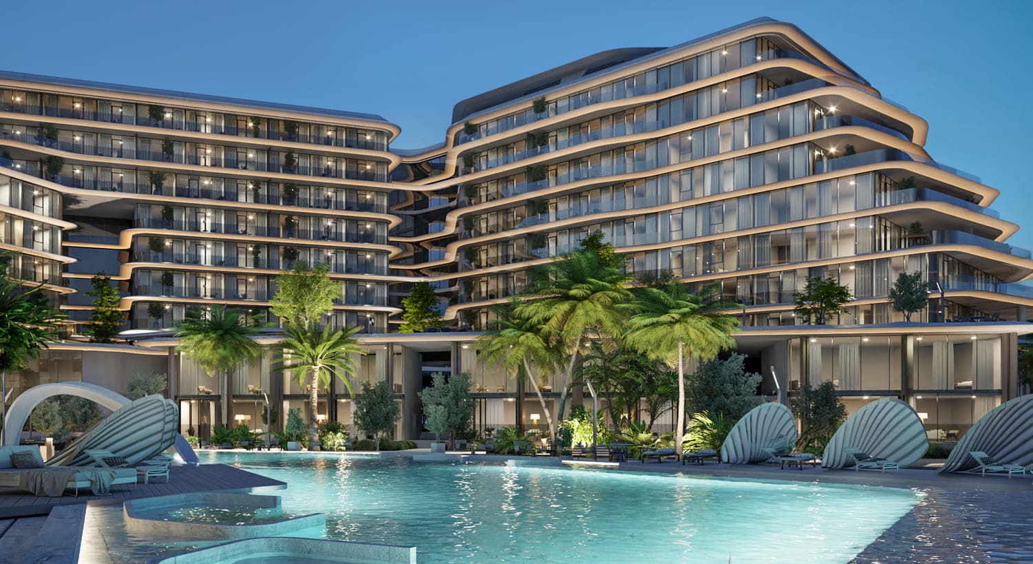 Porto Playa amenity Infinity-Edge Pool - Mina Al Arab, Dubai - by Ellington and RAK Properties