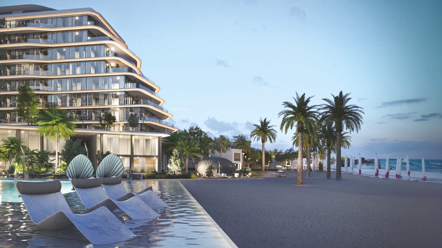 Porto Playa amenity Private Beach - Mina Al Arab, Dubai - by Ellington and RAK Properties