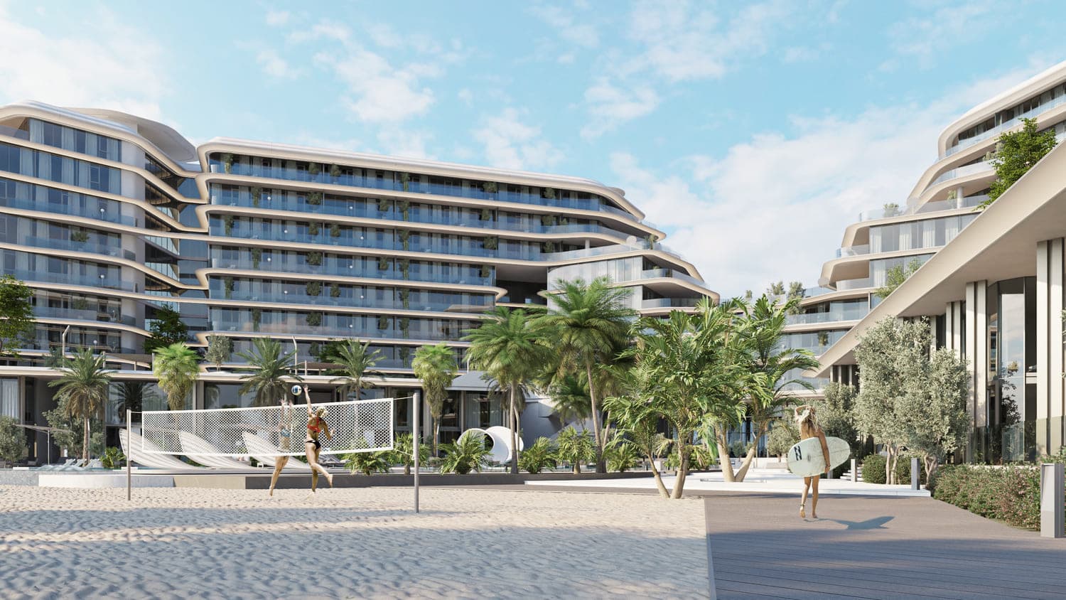 Porto Playa amenity Volleyball Area - Mina Al Arab, Dubai - by Ellington and RAK Properties