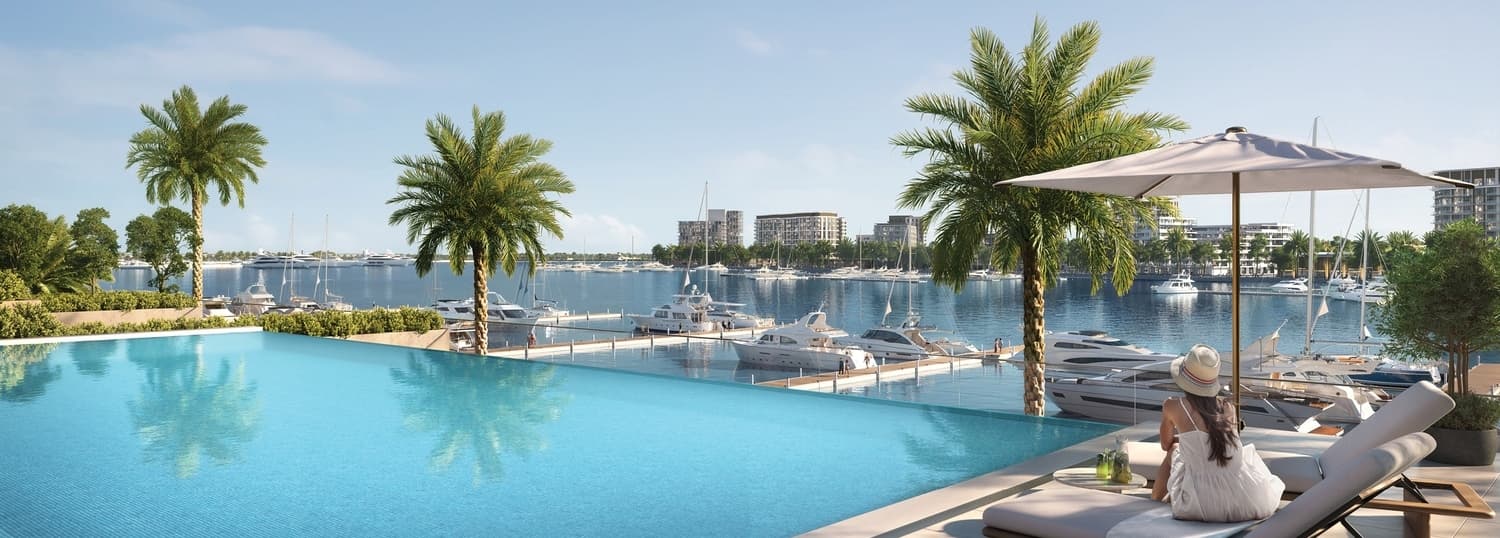 Porto View amenity Infinity Pool With Panoramic Views - Mina Rashid, Dubai - by Emaar