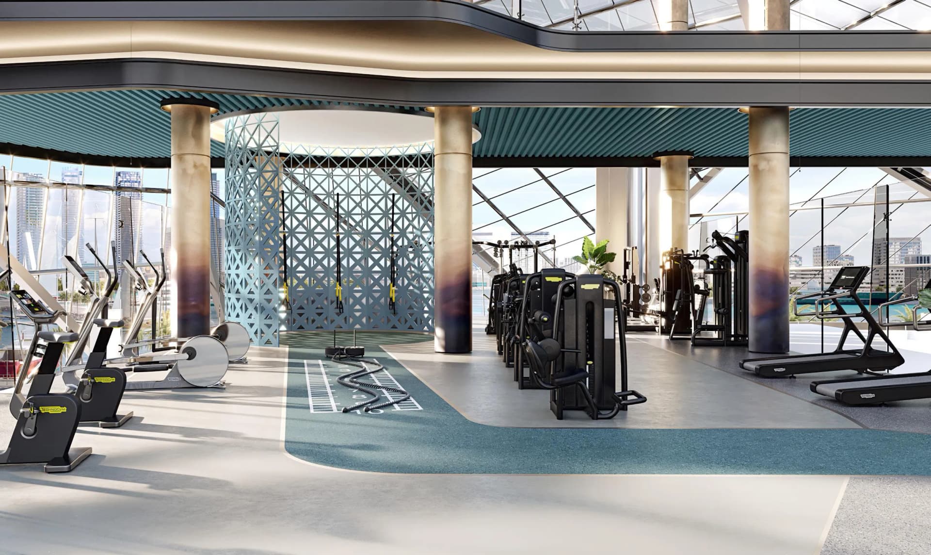 Portside Square amenity Fitness Studio in Mina Rashid, Dubai, by Ellington